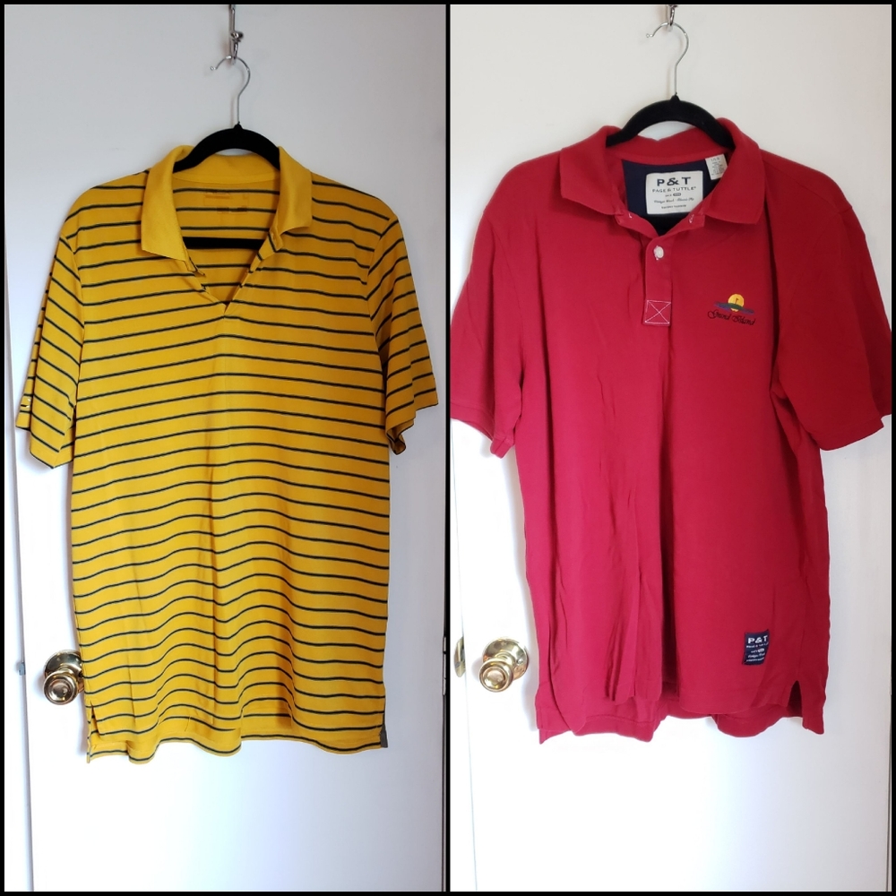 Bundle of 2 Golf Polo Shirts Size L (#126)